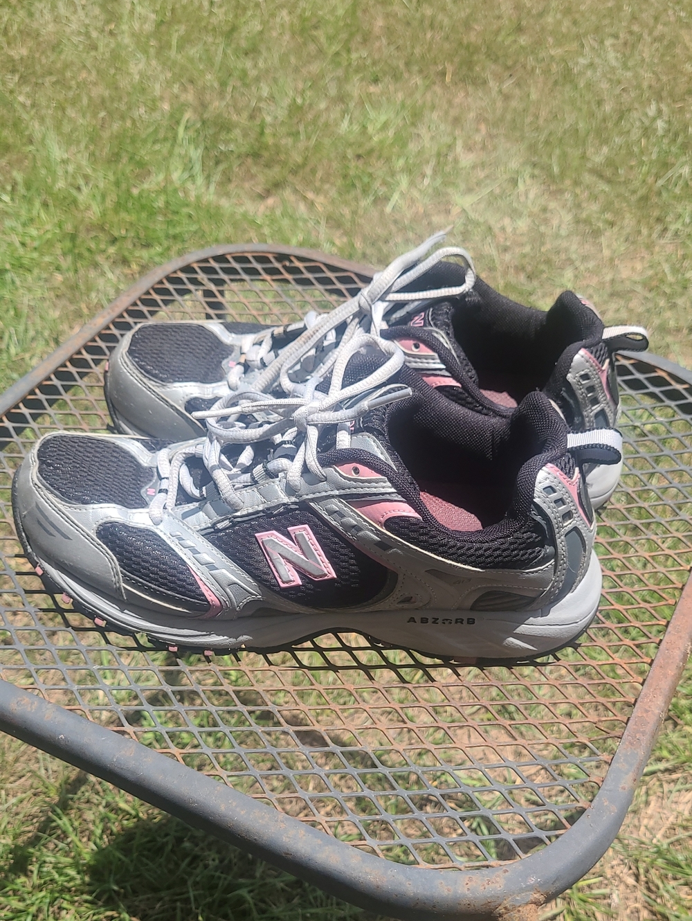 New Balance 461 Running Training Pink And Gray Womens Shoes 8.5